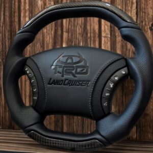 Анатомический руль с подогревом на Land Cruiser 100, Land Cruiser Prado 120 с (карбоновыми вставками)