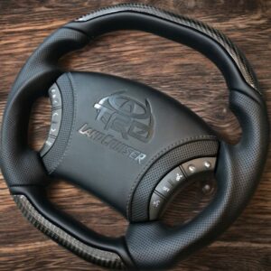 Анатомический руль с центральной частью и подогревом на Land Cruiser 100, Land Cruiser Prado 120 с (карбоновыми вставками)