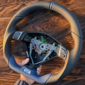 Анатомический руль  без центральной части с подогревом на с Subaru (дорест) (sti)  нить синяя (Копировать)