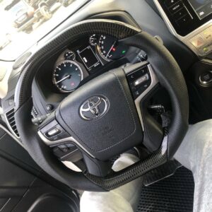 Анатомический руль с карбоном без центральной части с подогревом, на Toyota Land cruiser 200,150(рест)